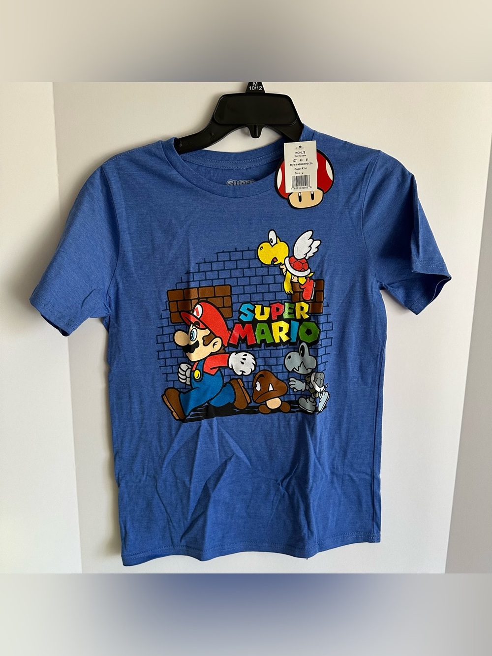 Super Mario Boys Shirt Size L NEW